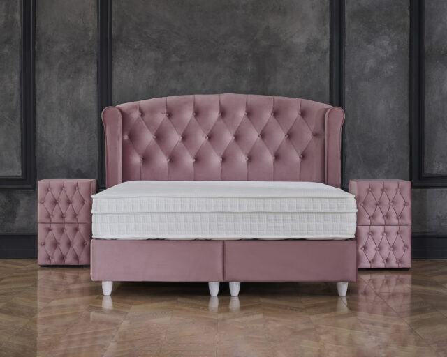 Opbergboxspring Aurora 8211 Velvet Roze 8211 160 215 200 Cm