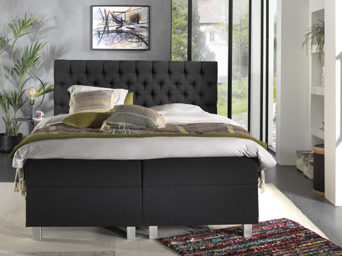 Opbergboxspring Urus 8211 Antraciet 8211 140 215 200 Cm