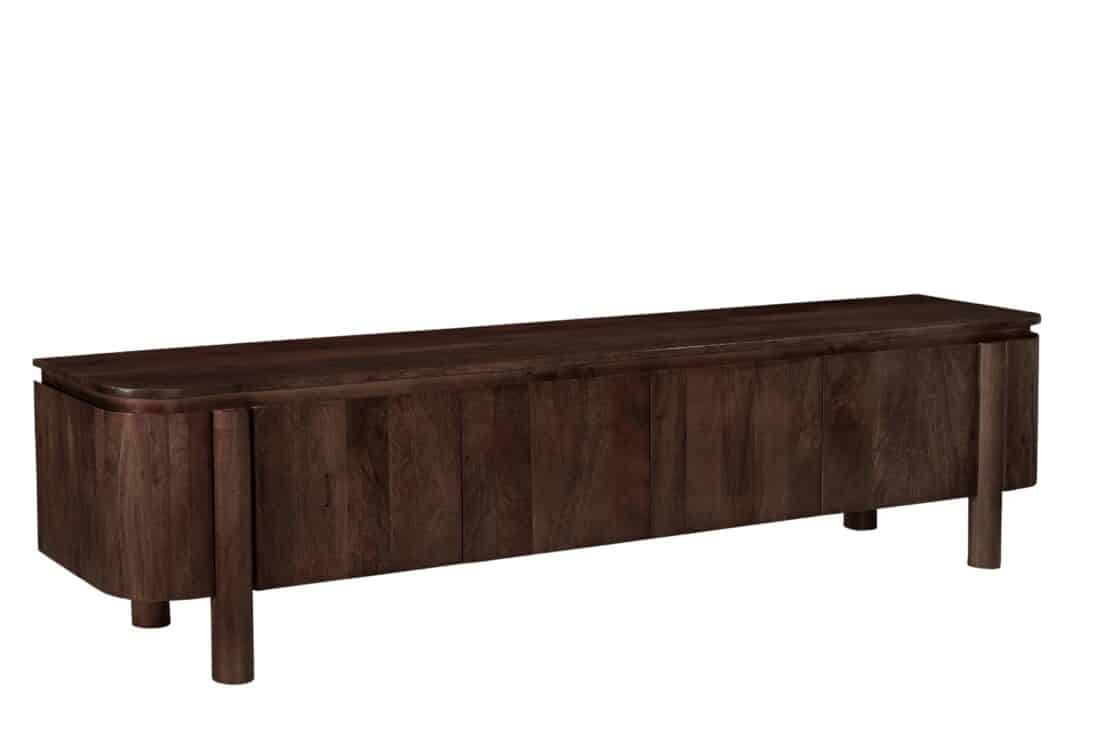 Tv Dressoir Salano 8211 Hardhout Bruin 8211 210 Cm