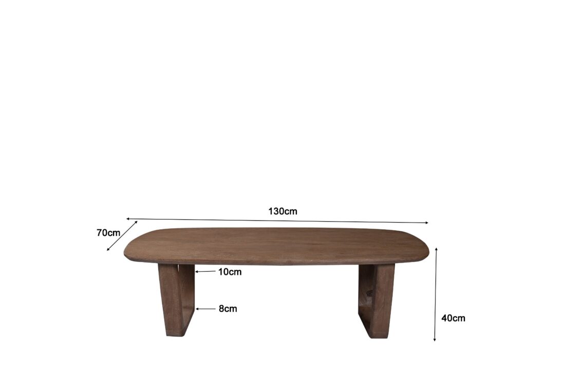 Salontafel Cortez 8211 Mangohout Bruin 8211 130 Cm