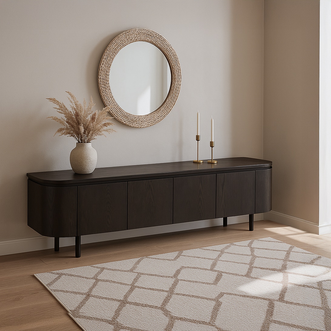 Tv Dressoir Tobago 8211 Eiken Espresso 8211 210 Cm