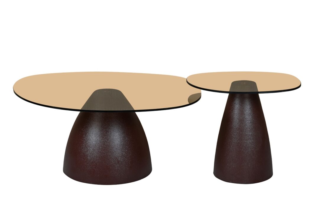 Bijzettafel Brix Mylon 8211 Bruin Metaal 8211 Rookglas 8211 50 Cm Bijzettafel Brix Mylon 8211 Bruin Metaal 8211 Rookglas 8211 50 Cm