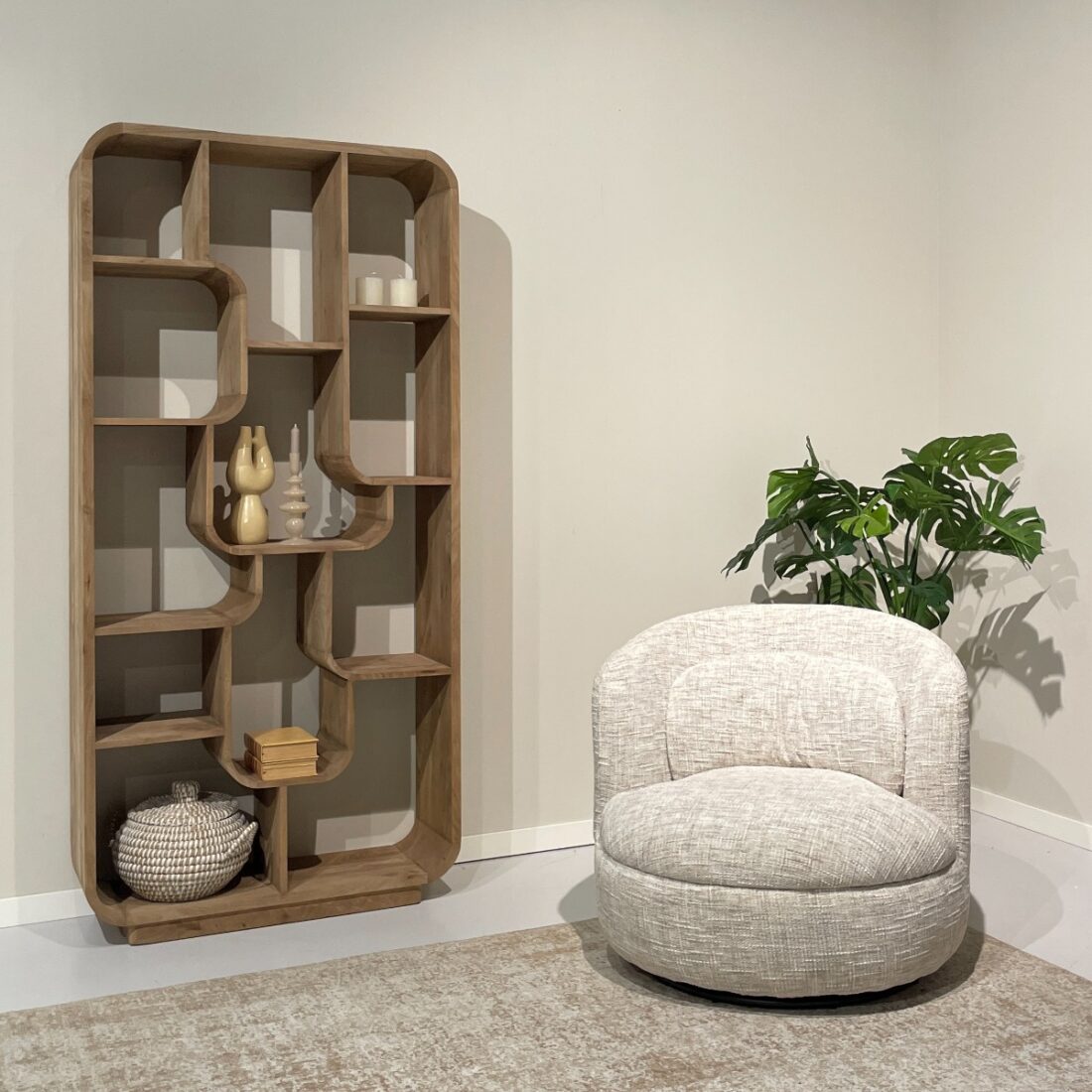 Draaifauteuil Britt 8211 Stof Crme