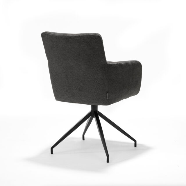 Eetkamerstoel Joey 8211 Stof Aragon Antraciet 8211 Metaal