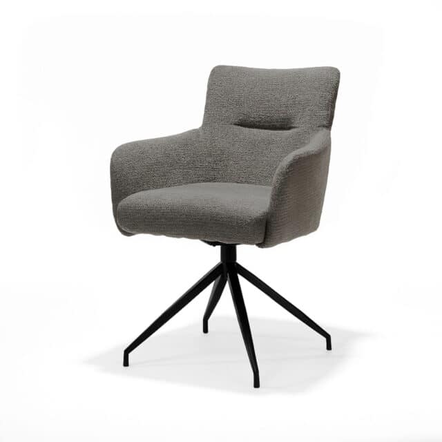 Eetkamerstoel Joey 8211 Stof Retro Bliss Antraciet 8211 Metaal