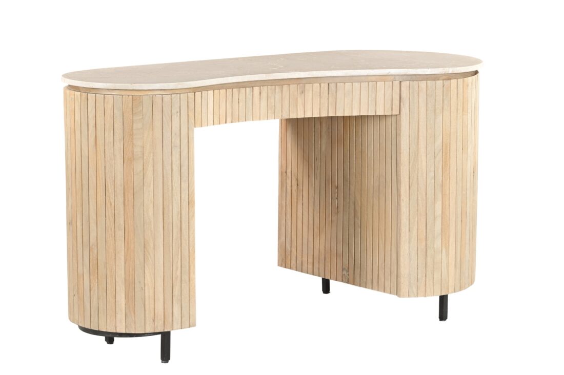 Bureau Brix Dexter 8211 Natuurlijk Bottecino Hout 8211 Natuursteen Blad