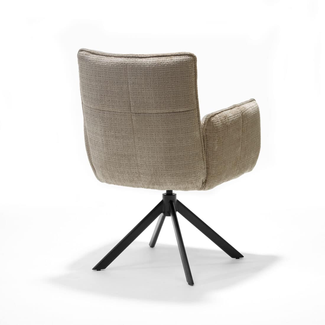 Eetkamerstoel Nova 8211 Stof Cremona 14 Beige 8211 Metaal 8211 360 8211 Draaibaar