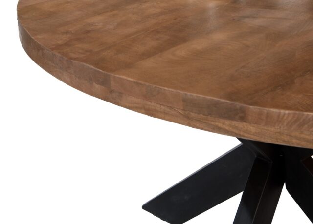 Eetkamertafel Sturdy 8211 Mangohout 8211 Metaal 8211 130 Cm