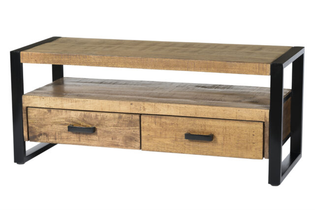 Tv Dressoir Nairobi 8211 Mangohout 8211 Metaal 8211 120 Cm