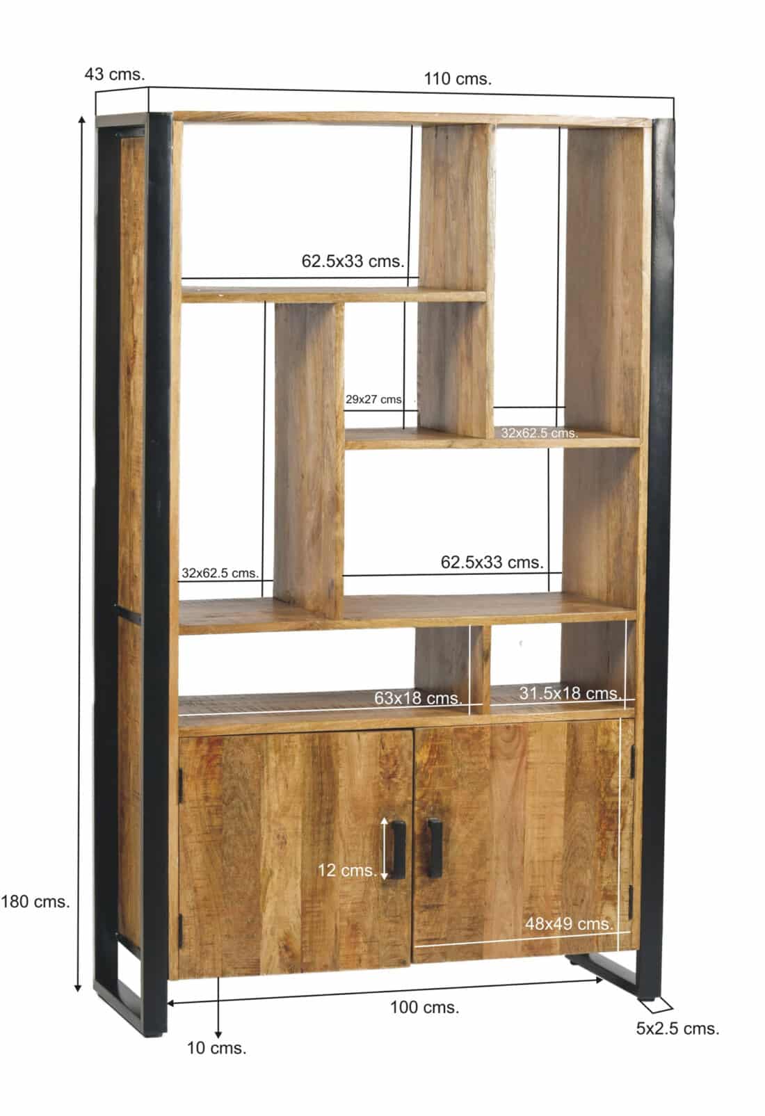 Wandmeubel Nairobi 8211 Mangohout 8211 Metaal 8211 110 Cm Wandmeubel Nairobi 8211 Mangohout 8211 Metaal 8211 110 Cm