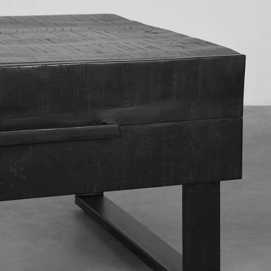 Salontafel Santos 8211 Zwart 8211 Mangohout 8211 64 215 70 Cm