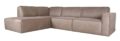 Zitcombinatie Kay - Taupe Microfiber - Ottomane + 2,5-Zits