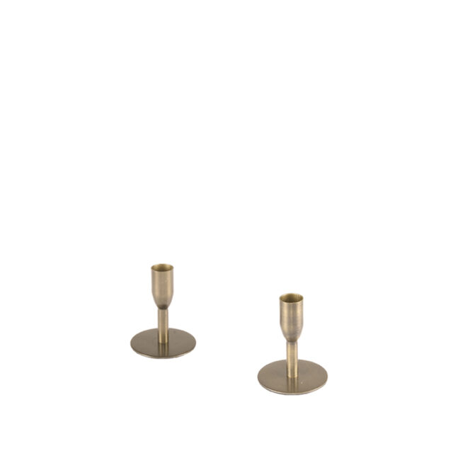 Kandelaars 8211 Antiek Goud 8211 Metaal