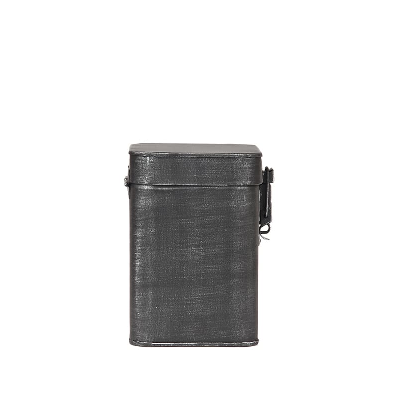 Opbergkist 8211 Antiek Grijs 8211 Metaal 8211 M 8211 12x12x17 Cm