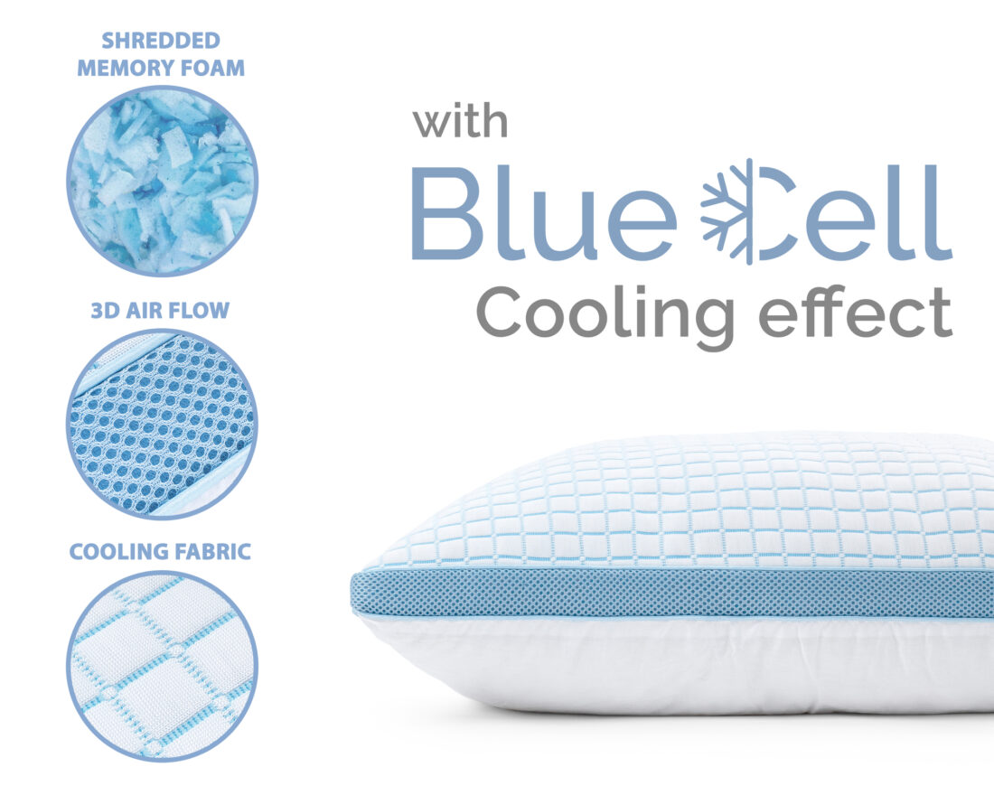 3d Blauwe Cel Technologie Verkoelend Memory Foam Kussen 3d Blauwe Cel Technologie Verkoelend Memory Foam Kussen