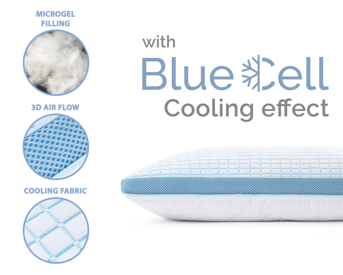 3d Blauwe Cel Technologie Verkoelend Microgel Kussen 3d Blauwe Cel Technologie Verkoelend Microgel Kussen