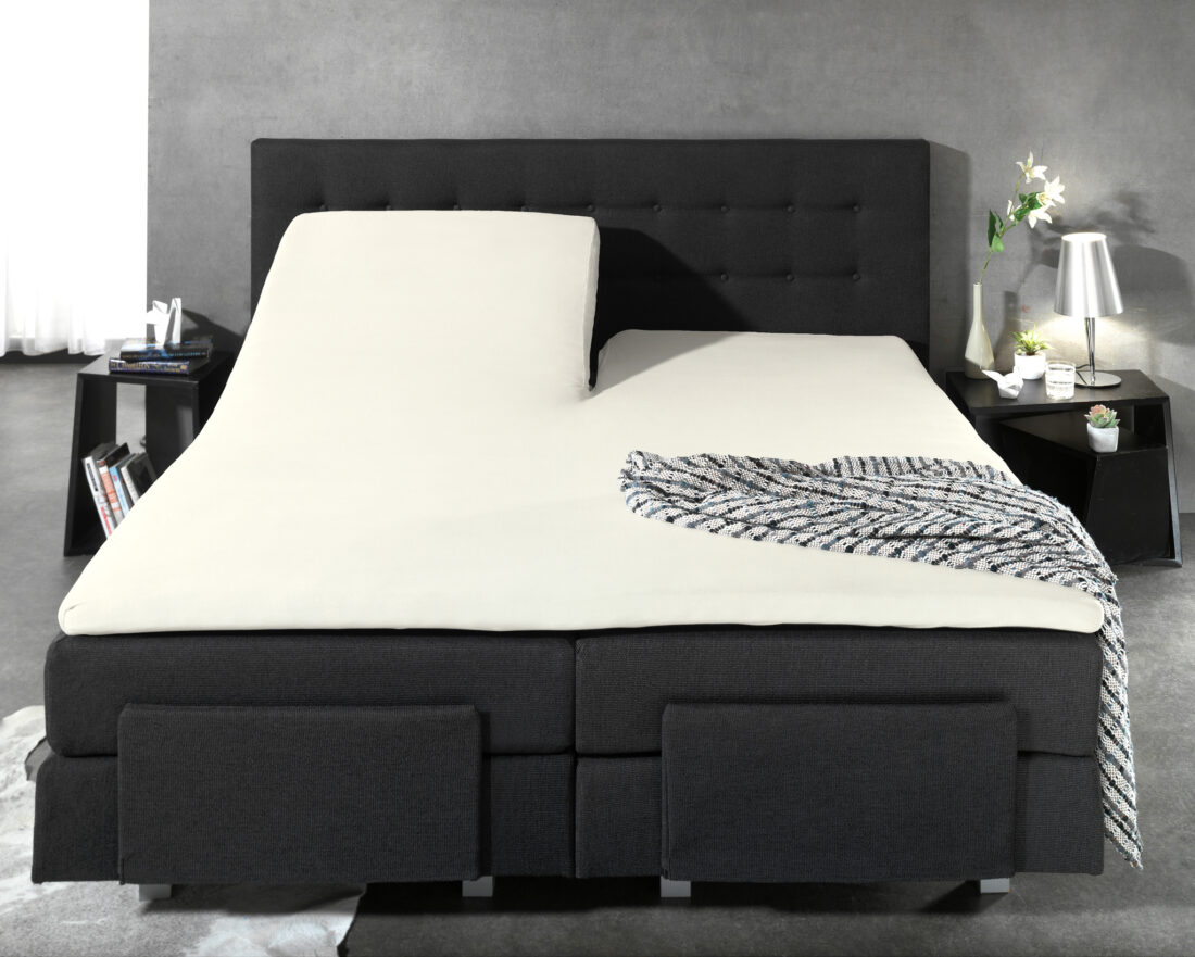 Splittopper Katoen Hoeslaken Crme 140 X 200