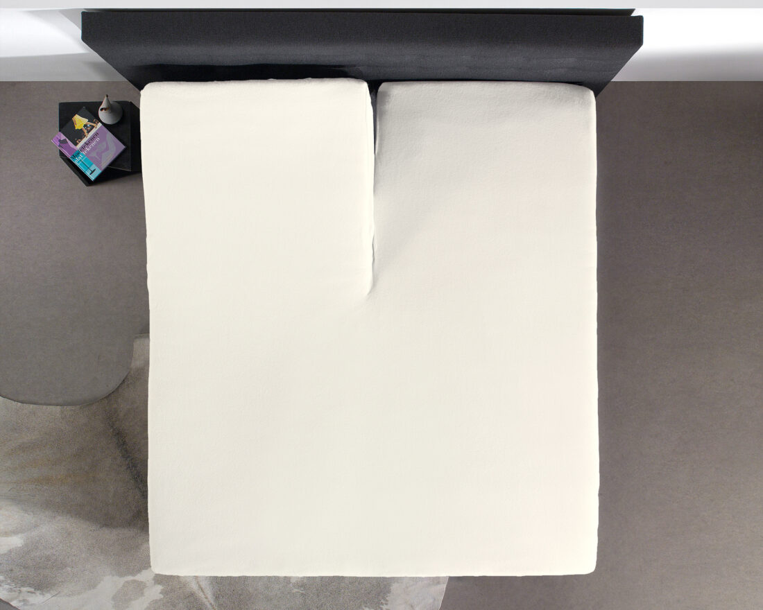 Splittopper Katoen Hoeslaken Crme 140 X 200