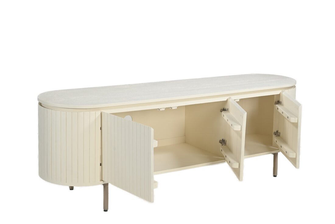 Dressoir Patou 8211 Beige Hardhout 8211 170 Cm