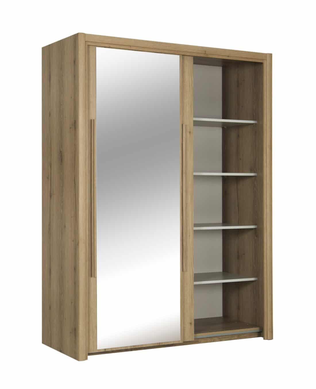 Linnenkast Cyrus 8211 Helvezia Eiken 8211 2 Schuifdeuren Met Spiegels