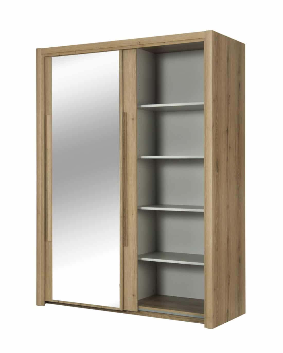 Linnenkast Cyrus 8211 Helvezia Eiken 8211 2 Schuifdeuren Met Spiegels