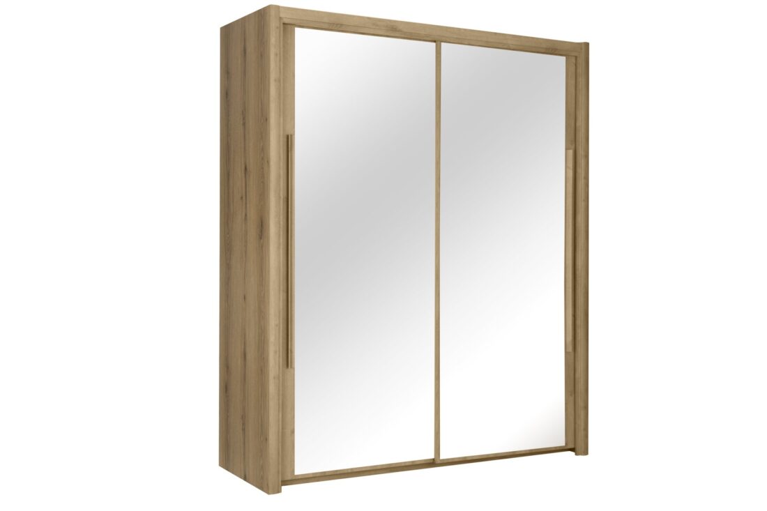Linnenkast Cyrus 8211 Helvezia Eiken 8211 Met 2 Spiegeldeuren