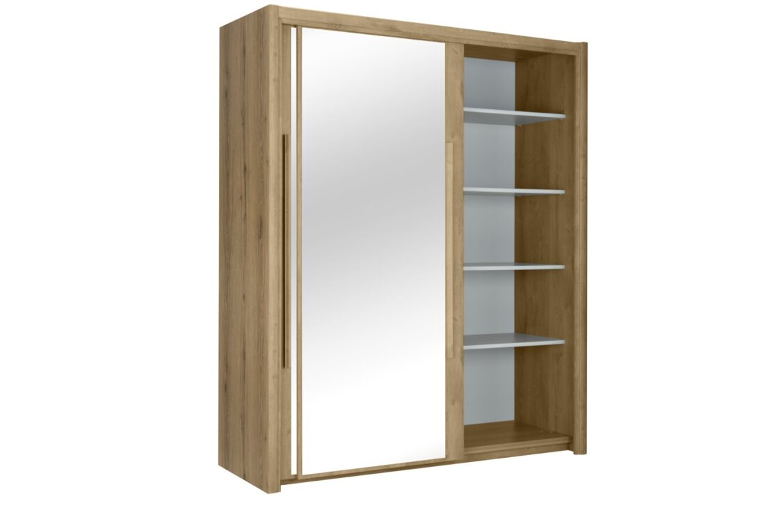 Linnenkast Cyrus 8211 Helvezia Eiken 8211 Met 2 Spiegeldeuren