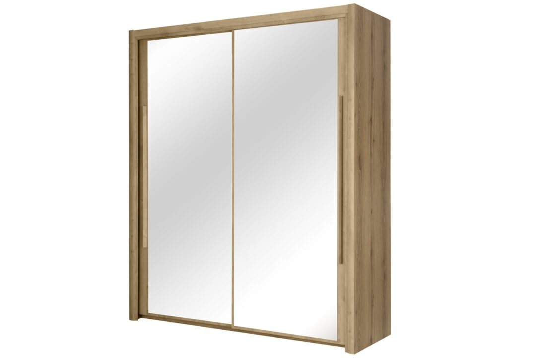 Linnenkast Cyrus 8211 Helvezia Eiken 8211 Met 2 Spiegeldeuren