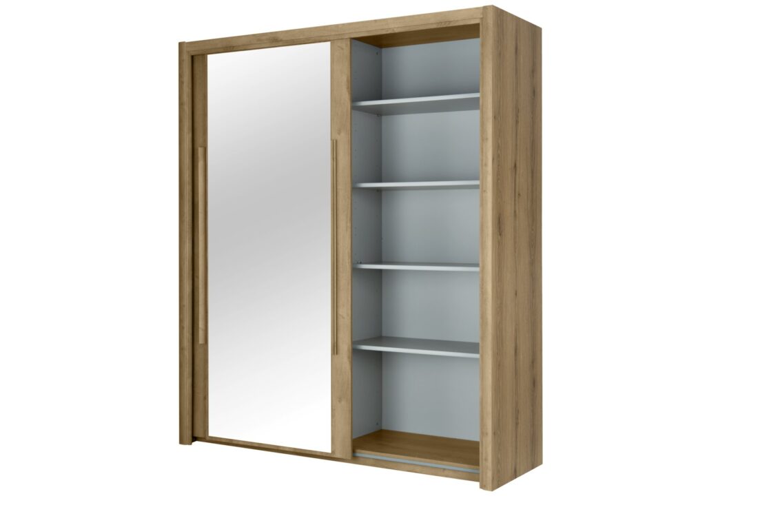 Linnenkast Cyrus 8211 Helvezia Eiken 8211 Met 2 Spiegeldeuren