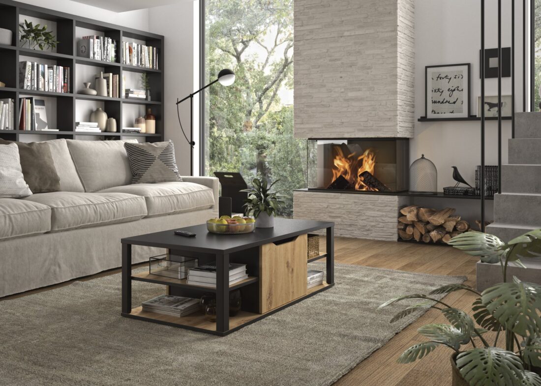 Salontafel Buxton 8211 Artisan Eiken 8211 120 215 60 Cm