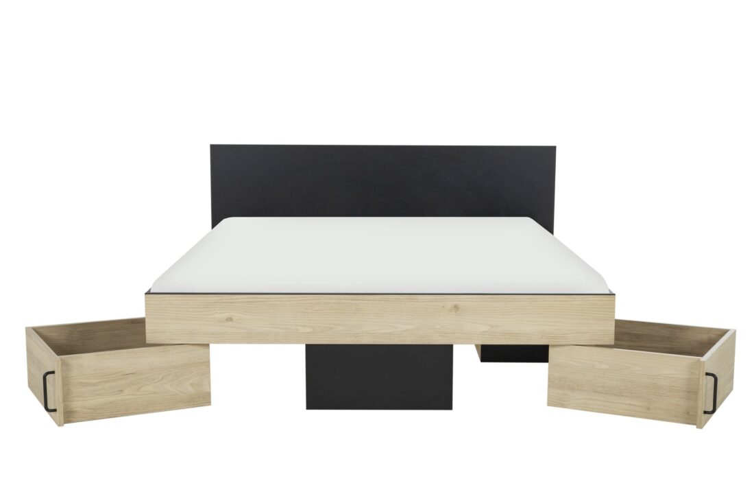 Opbergbed Swivel 8211 Kastanje Naturel Zwart 8211 140 215 190 Cm