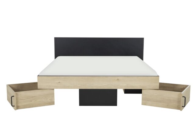 Opbergbed Swivel 8211 Kastanje Naturel Zwart 8211 140 215 190 Cm