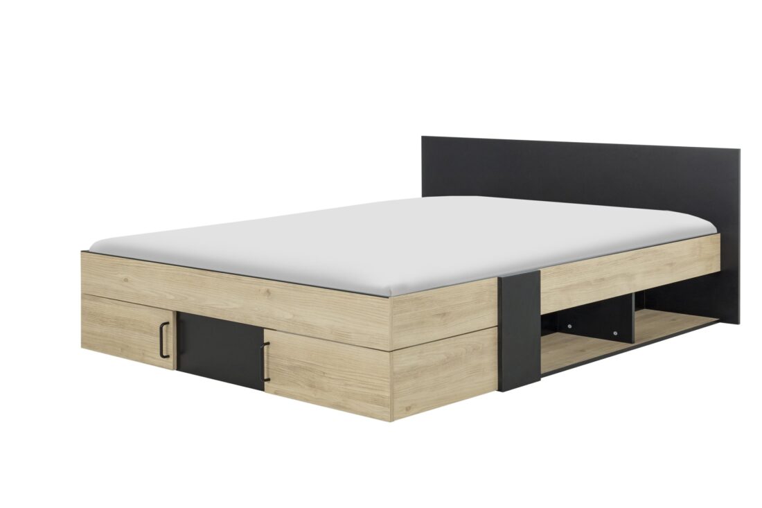 Opbergbed Swivel 8211 Kastanje Naturel Zwart 8211 140 215 190 Cm