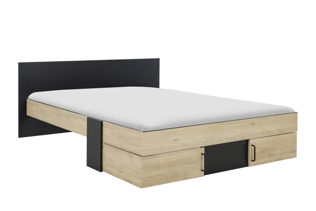 Opbergbed Swivel 8211 Kastanje Naturel Zwart 8211 140 215 190 Cm