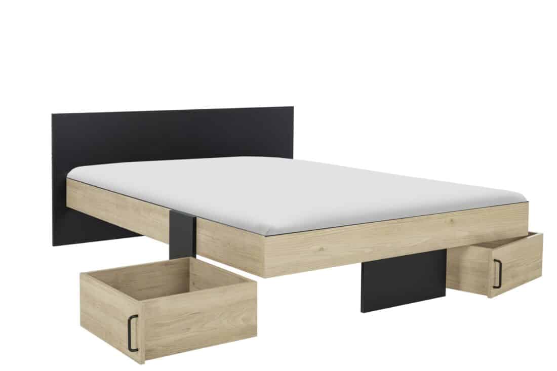 Opbergbed Swivel 8211 Kastanje Naturel Zwart 8211 140 215 190 Cm