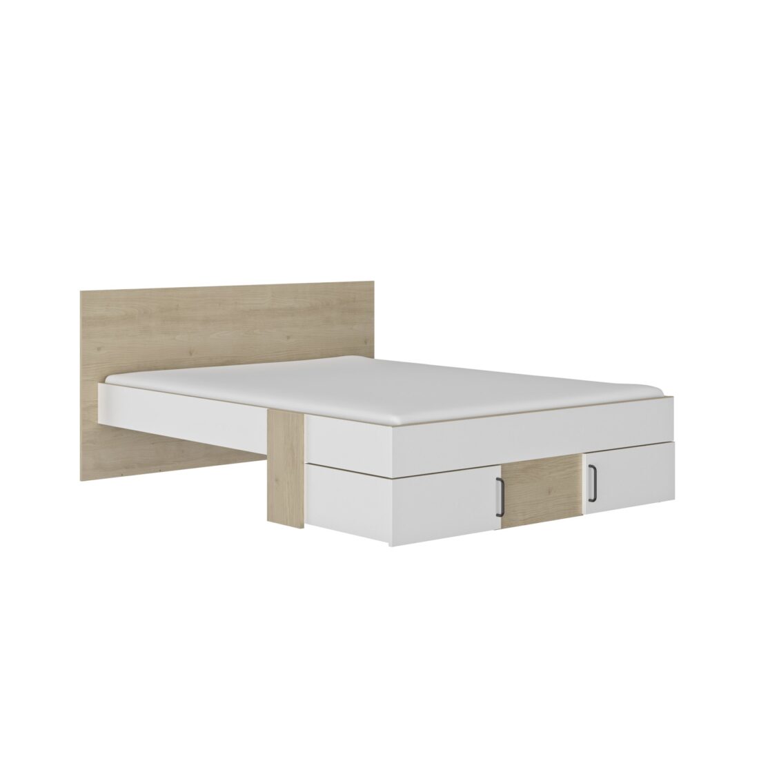 Opbergbed Swivel 8211 Bicolor Wit Naturel Eiken 8211 140 215 190 Cm