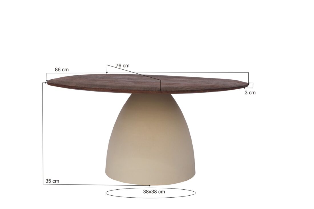 Salontafel Brix Marron 8211 Kastanjebruin 8211 86 Cm Salontafel Brix Marron 8211 Kastanjebruin 8211 86 Cm