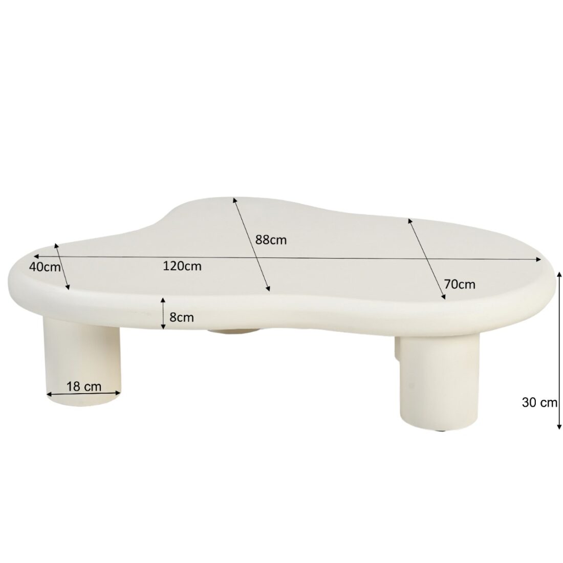 Salontafel Brix Feline 8211 Beton Cir Zandkleurig