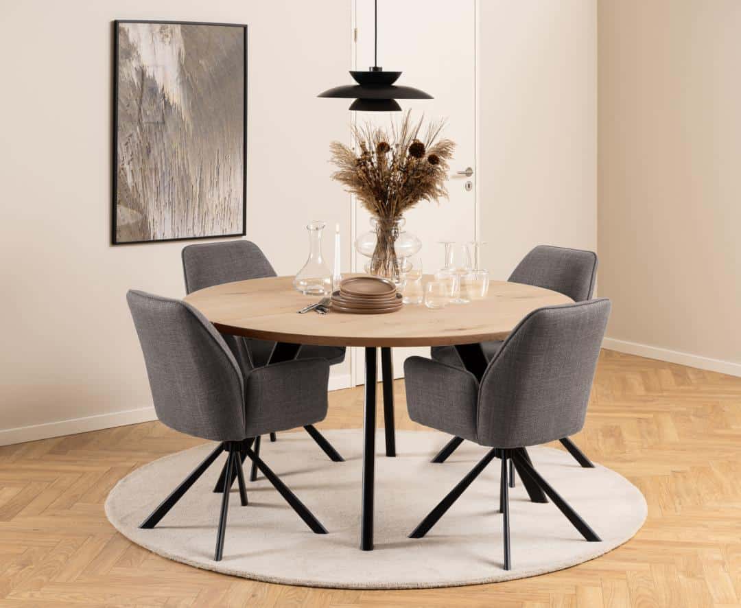 Eetkamerstoel Glenda 8211 Stof Basel Lichtgrijs Minimale Bestelling 2 Stuks