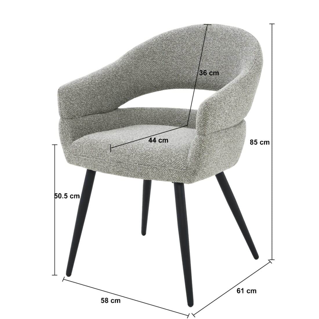 Eetkamertafel Megan 8211 Stof Taupe 8211 Metaal Minimale Bestelling 2 Stuks