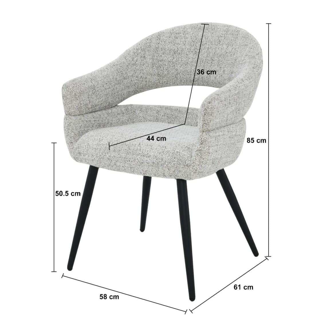 Eetkamerstoel Megan 8211 Stof Bisque Oasis 8211 Metaal Minimale Bestelling 2 Stuks