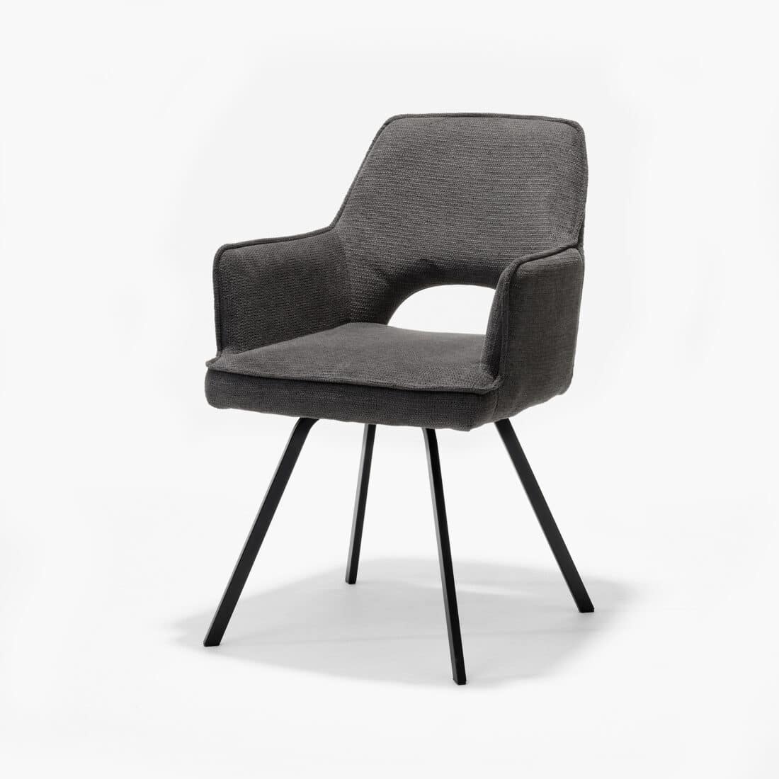 Eetkamerstoel Jody 8211 Stof Aragon Antraciet 8211 Metaal