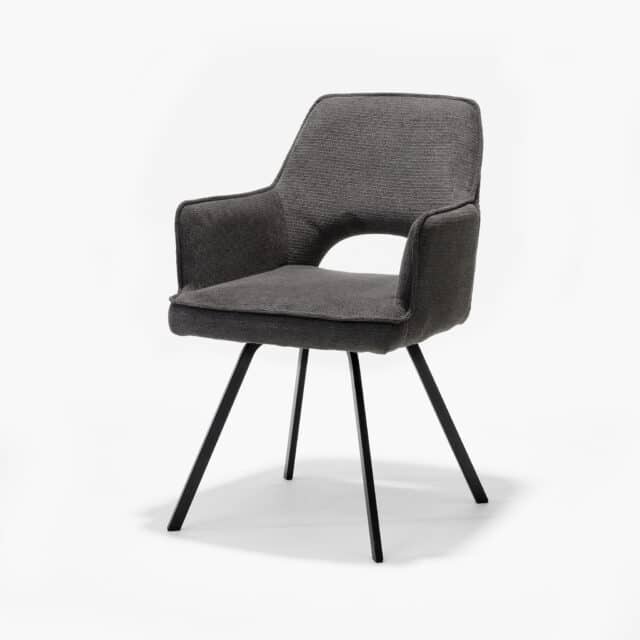 Eetkamerstoel Jody 8211 Stof Aragon Antraciet 8211 Metaal