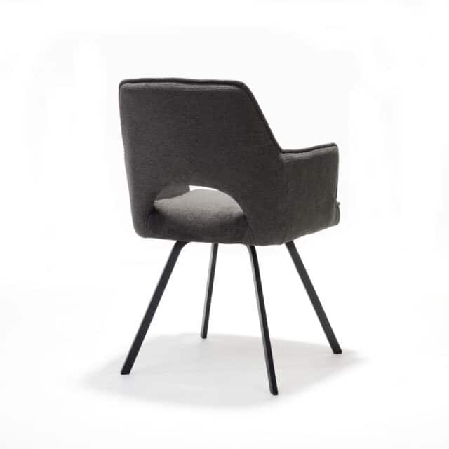 Eetkamerstoel Jody 8211 Stof Aragon Antraciet 8211 Metaal