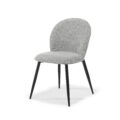Eetkamerstoel Cuba - Stof Aragon grijs - Metaal