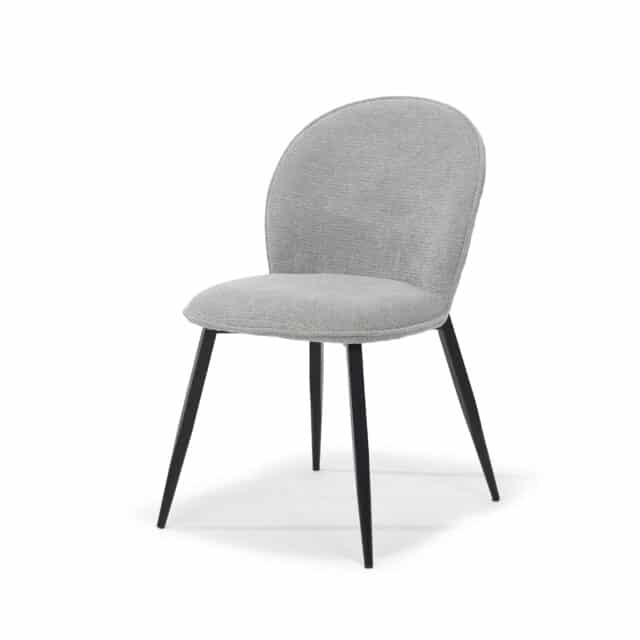 Eetkamerstoel Cuba 8211 Stof Aragon Grijs 8211 Metaal