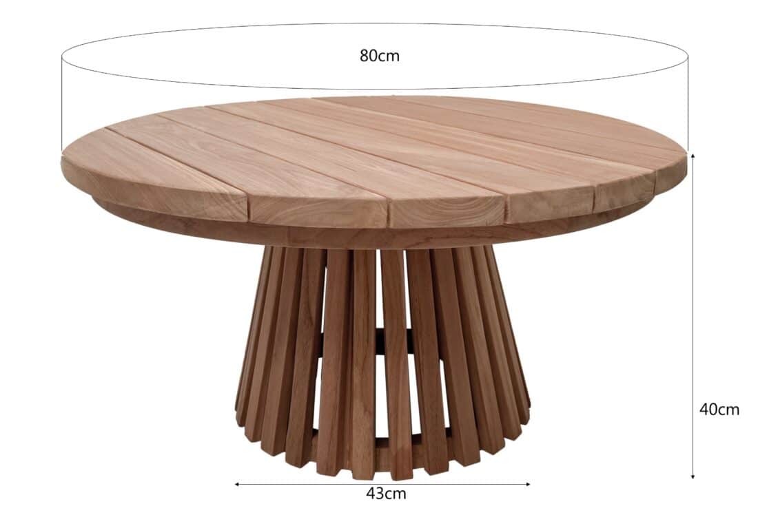 Tuinsalontafel Cindo 8211 Teakhout 8211 80 Cm