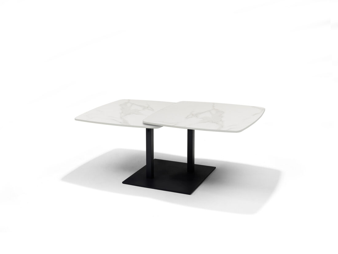 Salontafel Gemini 8211 Wit Deckstone 8211 2 Schuifbladen