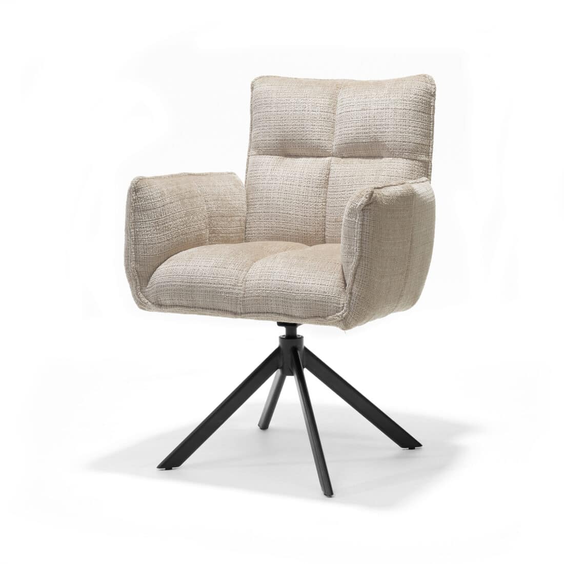 Eetkamerstoel Nova 8211 Stof Cremona 02 Ecru 8211 360 Draaibaar Eetkamerstoel Nova 8211 Stof Cremona 02 Ecru 8211 360 Draaibaar