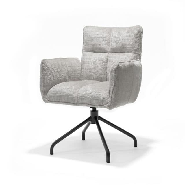 Eetkamerstoel Nova 8211 Stof Cremona 04 Naturel 8211 360 Draaibaar